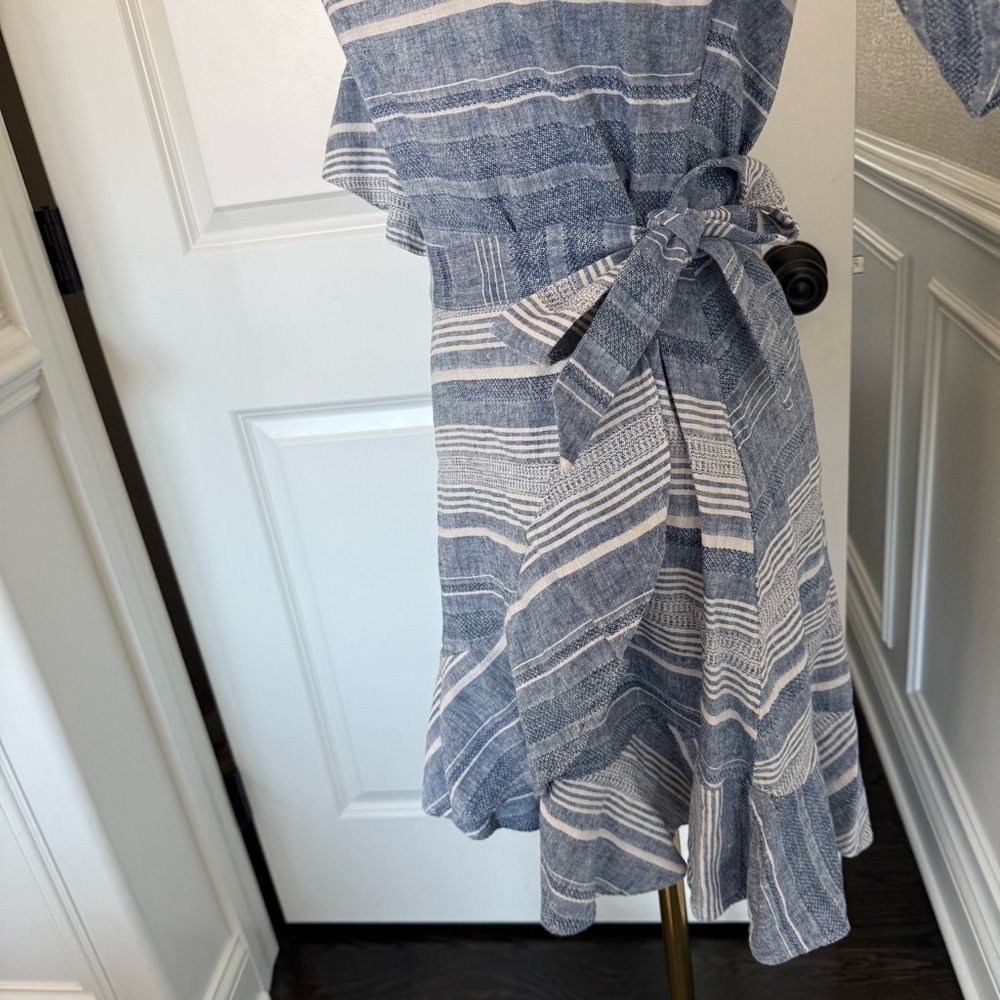 Express Blue and White Striped Mini Women’s Dress XS - Picture 6 of 9
